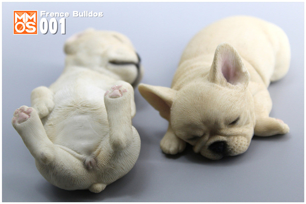 XMMOS 2Pcs Sleep French Bulldog Figure