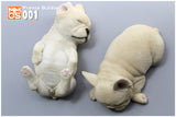 XMMOS 2Pcs Sleep French Bulldog Figure