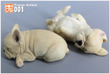 XMMOS 2Pcs Sleep French Bulldog Figure