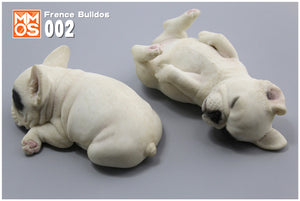 XMMOS 2Pcs Sleep French Bulldog Figure