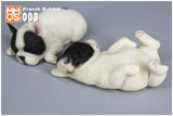 XMMOS 2Pcs Sleep French Bulldog Figure