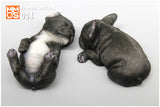 XMMOS 2Pcs Sleep French Bulldog Figure