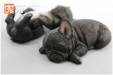 XMMOS 2Pcs Sleep French Bulldog Figure