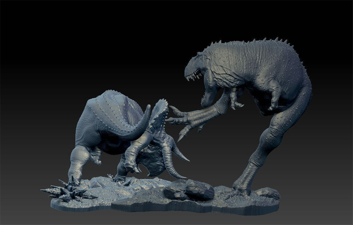 PASSION CHARGER Teratophoneus VS Nasutoceratops Scene
