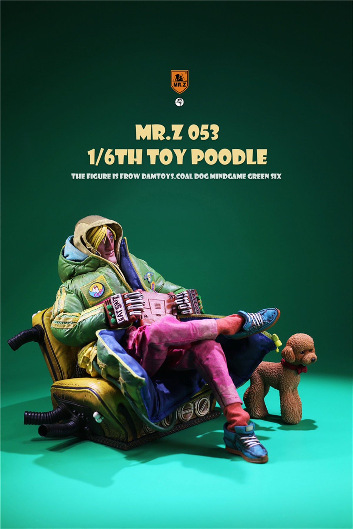Mr.Z 1/6 Toy Poodle Dog Figure