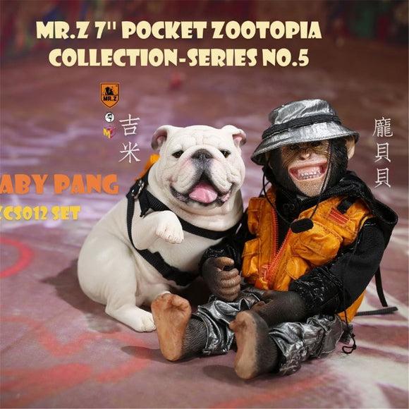 Mr.Z Baby Pang Chimpanzee Bulldog Dog Pet Figure