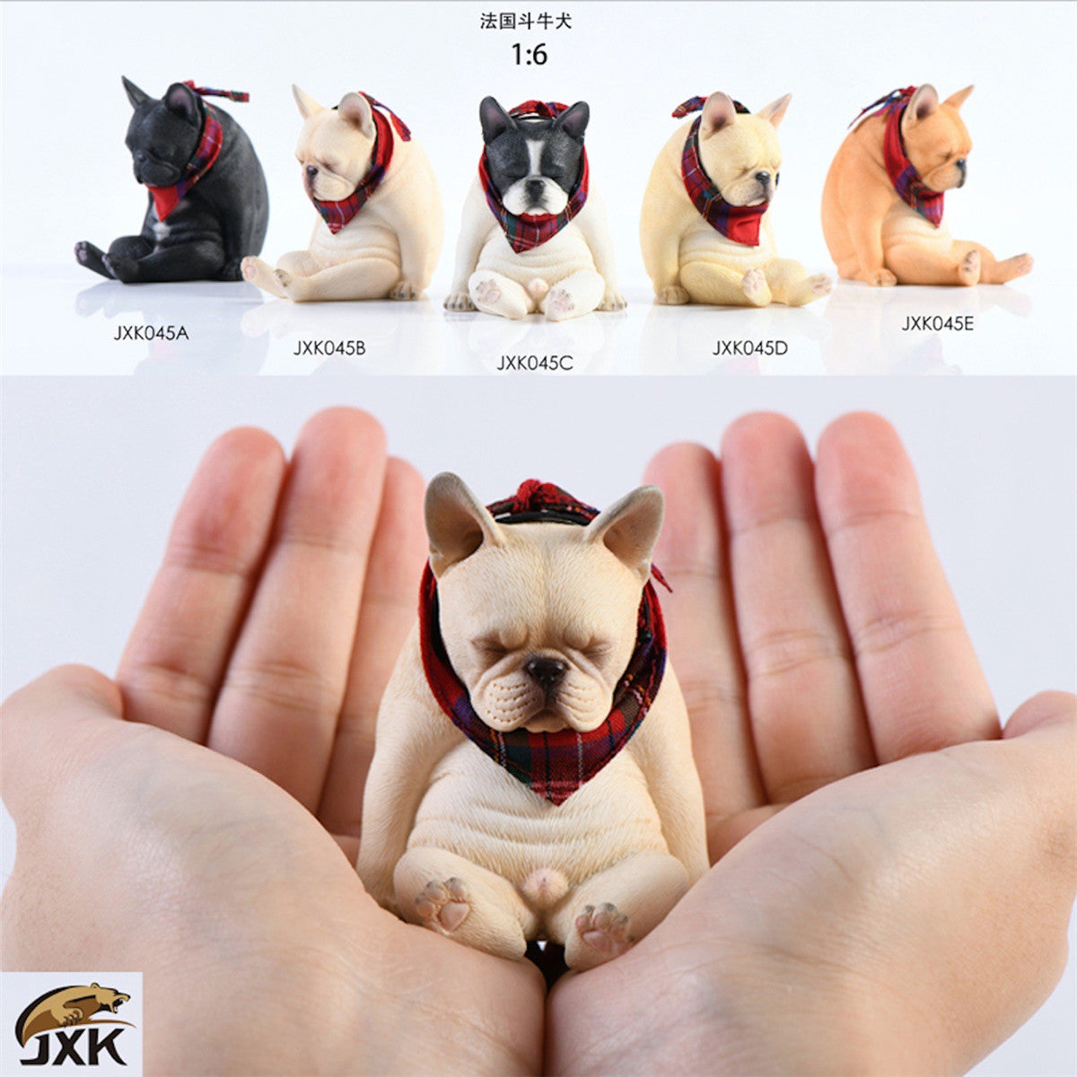 JXK 1/6 Decadent French Bulldog Figure