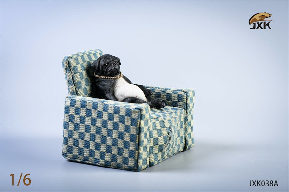JXK 1/6 Decadent Pug With Sofa Model