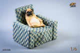 JXK 1/6 Decadent Pug With Sofa Model