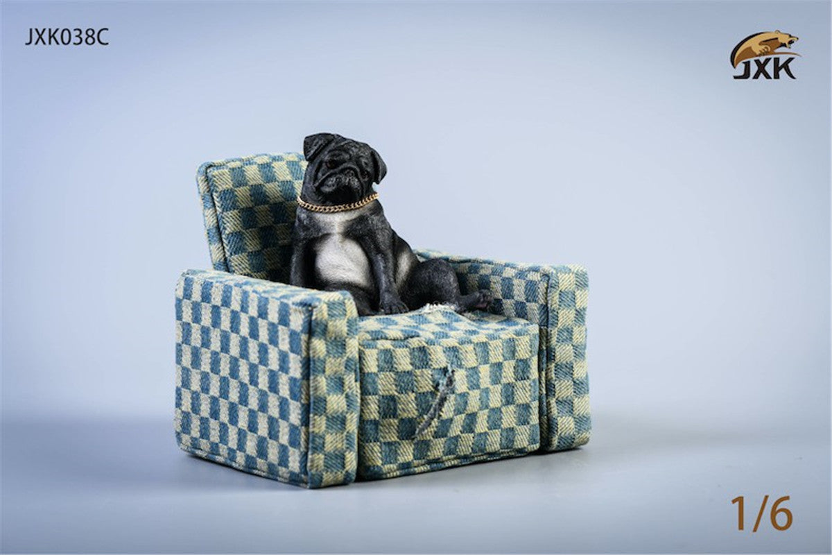 JXK 1/6 Decadent Pug With Sofa Model