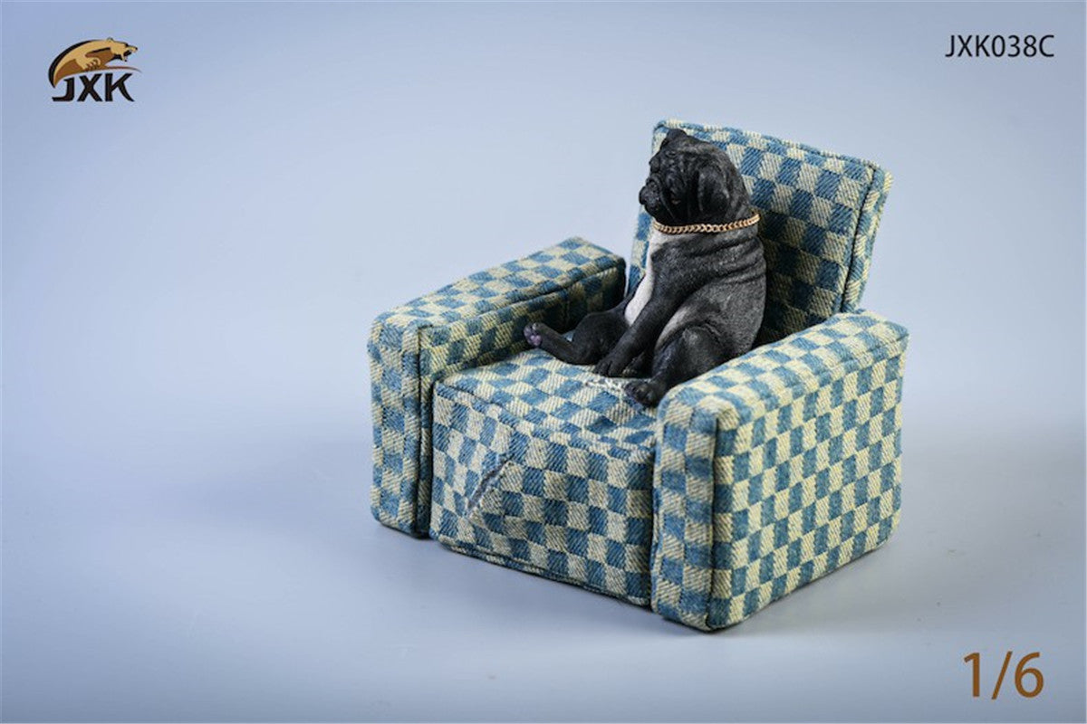 JXK 1/6 Decadent Pug With Sofa Model