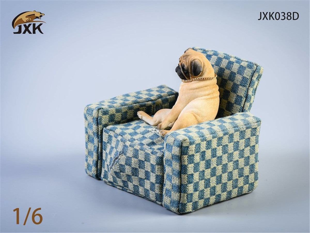 JXK 1/6 Decadent Pug With Sofa Model