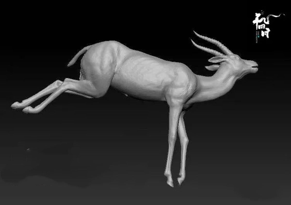Leopard VS Antelope Scene Model