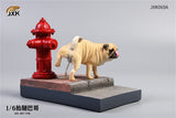 JXK 1/6 Leg Lift Pug Model