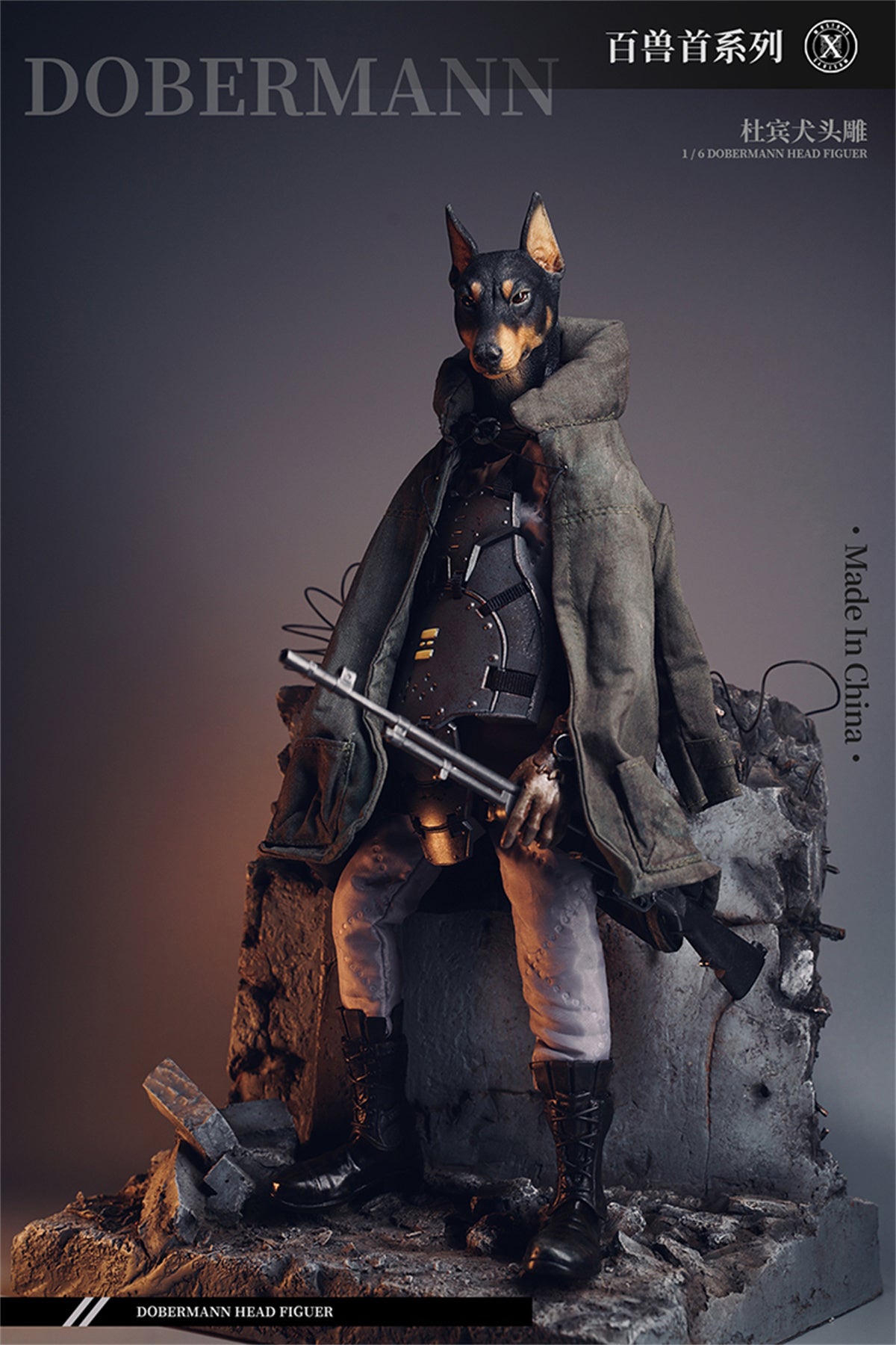 Mostoys 1/6 Dobermann Head Figure