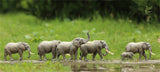 Dafei African Elephants Scene Model