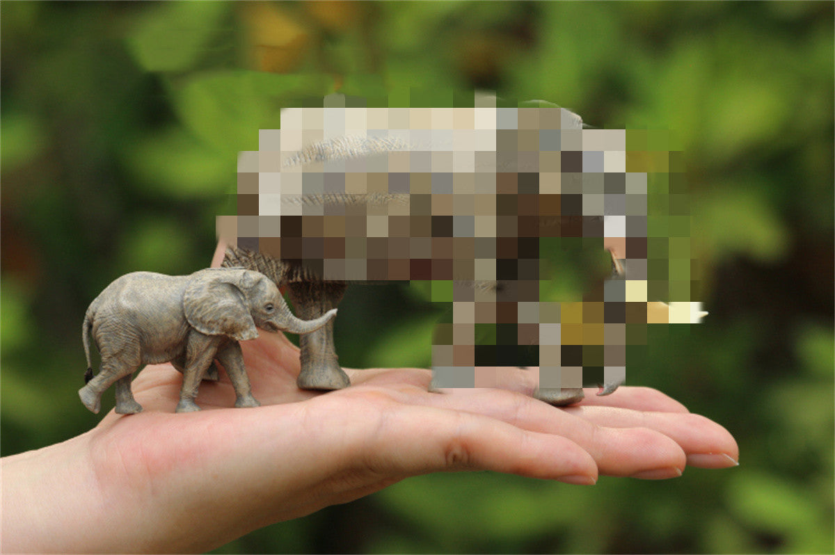 Dafei African Elephants Scene Model