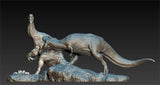 1/35 Tarbosaurus VS Therizinosaurus Unpainted Statue