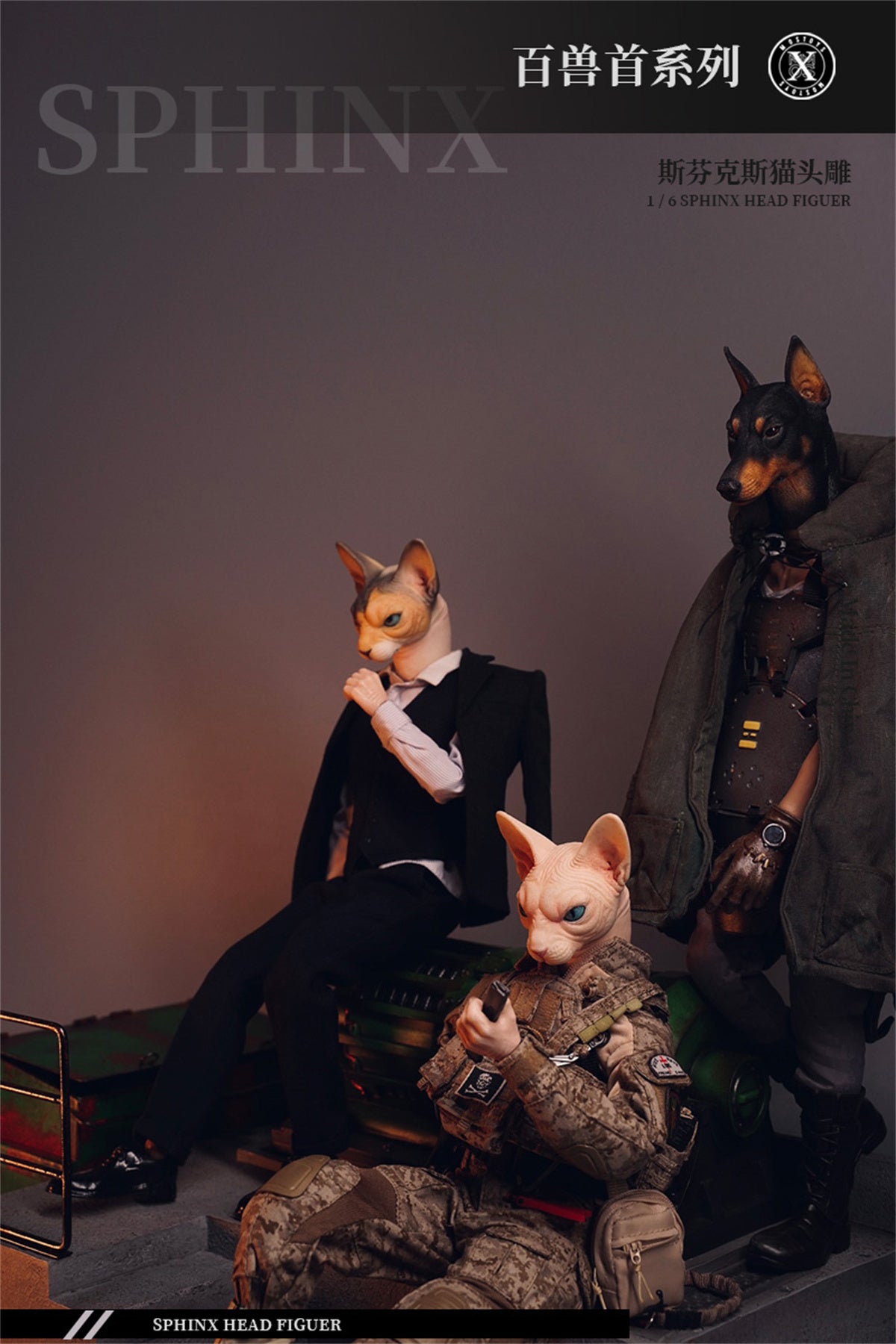 Mostoys 1/6 Sphynx Head Figure