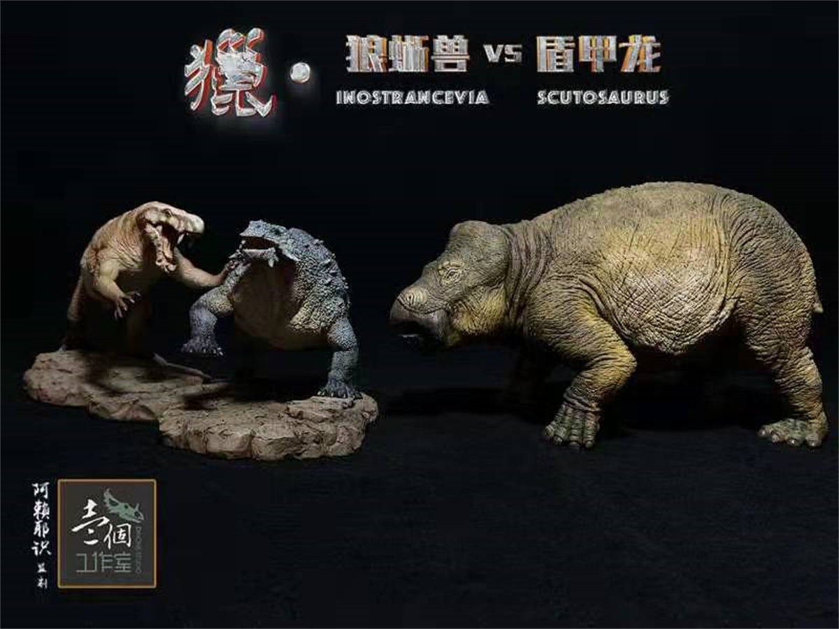 DINONE STUDIO 1/20 Inostrancevia VS Scutosaurus Scene Statue