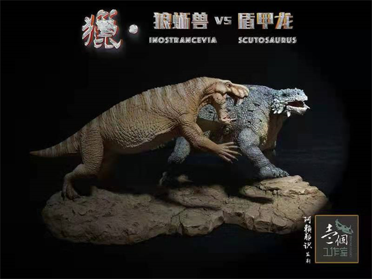 DINONE STUDIO 1/20 Inostrancevia VS Scutosaurus Scene Statue