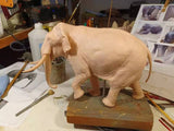 LaiZang Studio Asian Elephant Scene Model Painted Version