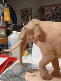 LaiZang Studio Asian Elephant Scene Model Painted Version