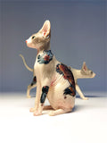 JXK Tattoo Canadian Hairless Cat Figure