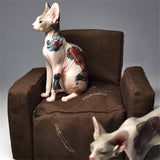 JXK Tattoo Canadian Hairless Cat Figure