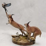 Caracal Cat Prey Partridge Scene Model