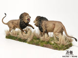 WS Studio Male Lion Fight Scene Statue