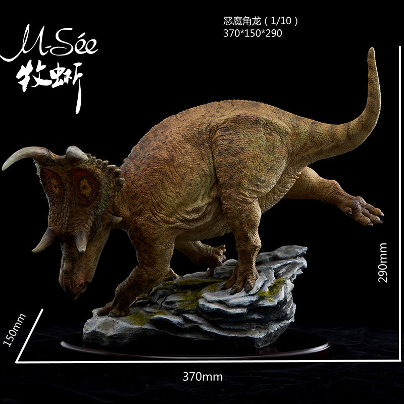 MuSee 1/10 Scale Lythronax argestes VS Diabloceratops Scene Statue