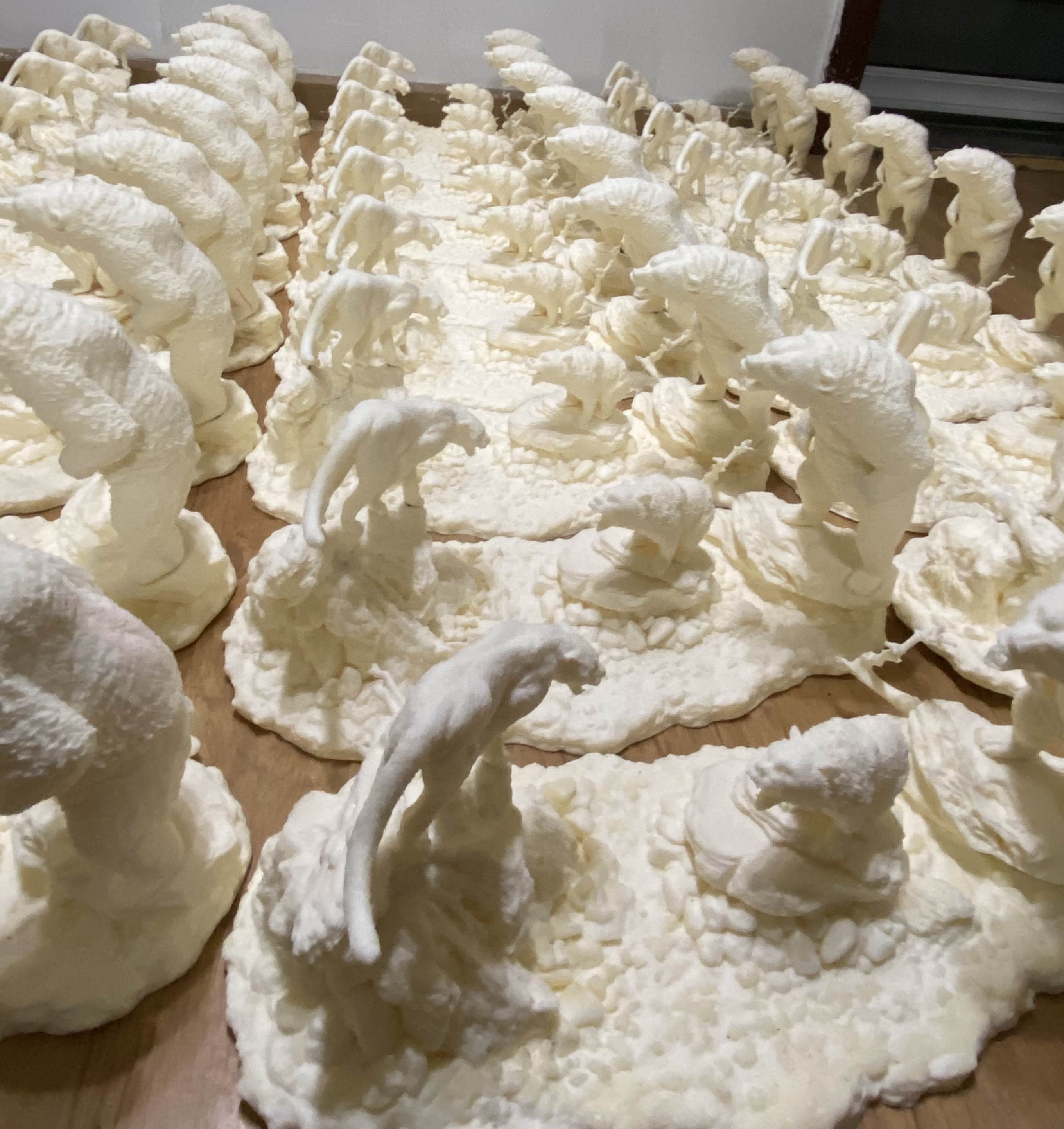 1:15 Cougar VS Brown Bear Scene Model