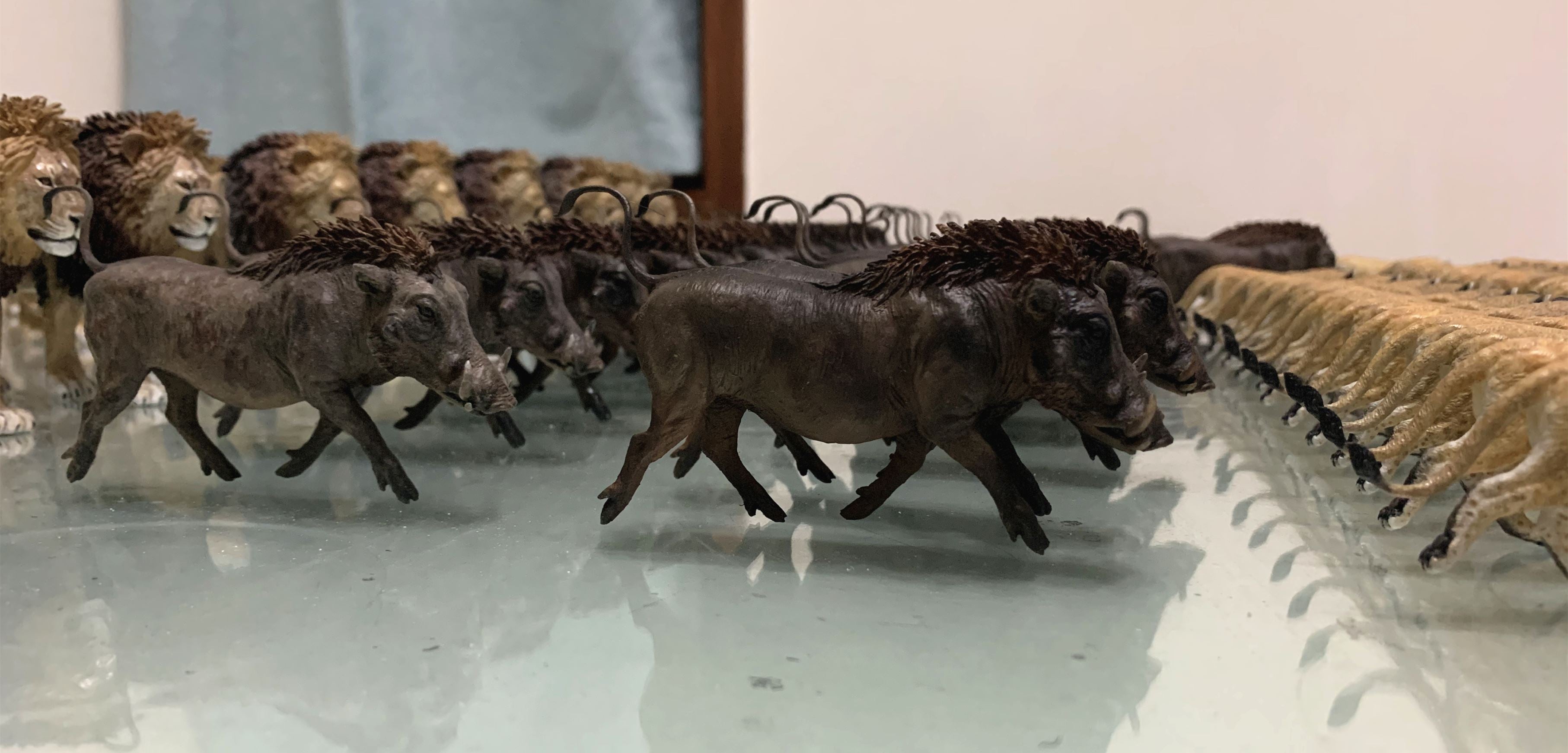 Lion Warthog Meerkat Scene Model