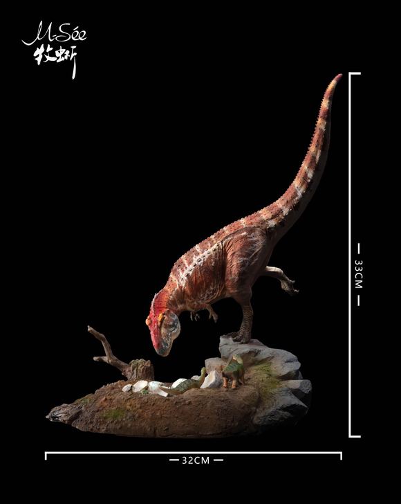 MuSee 1/35 Mapusaurus Prey Argentinosaurus Cub Scene Statue