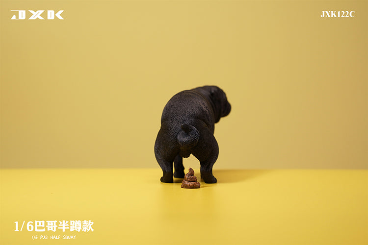 JXK 1/6 Pug Half Squat Model