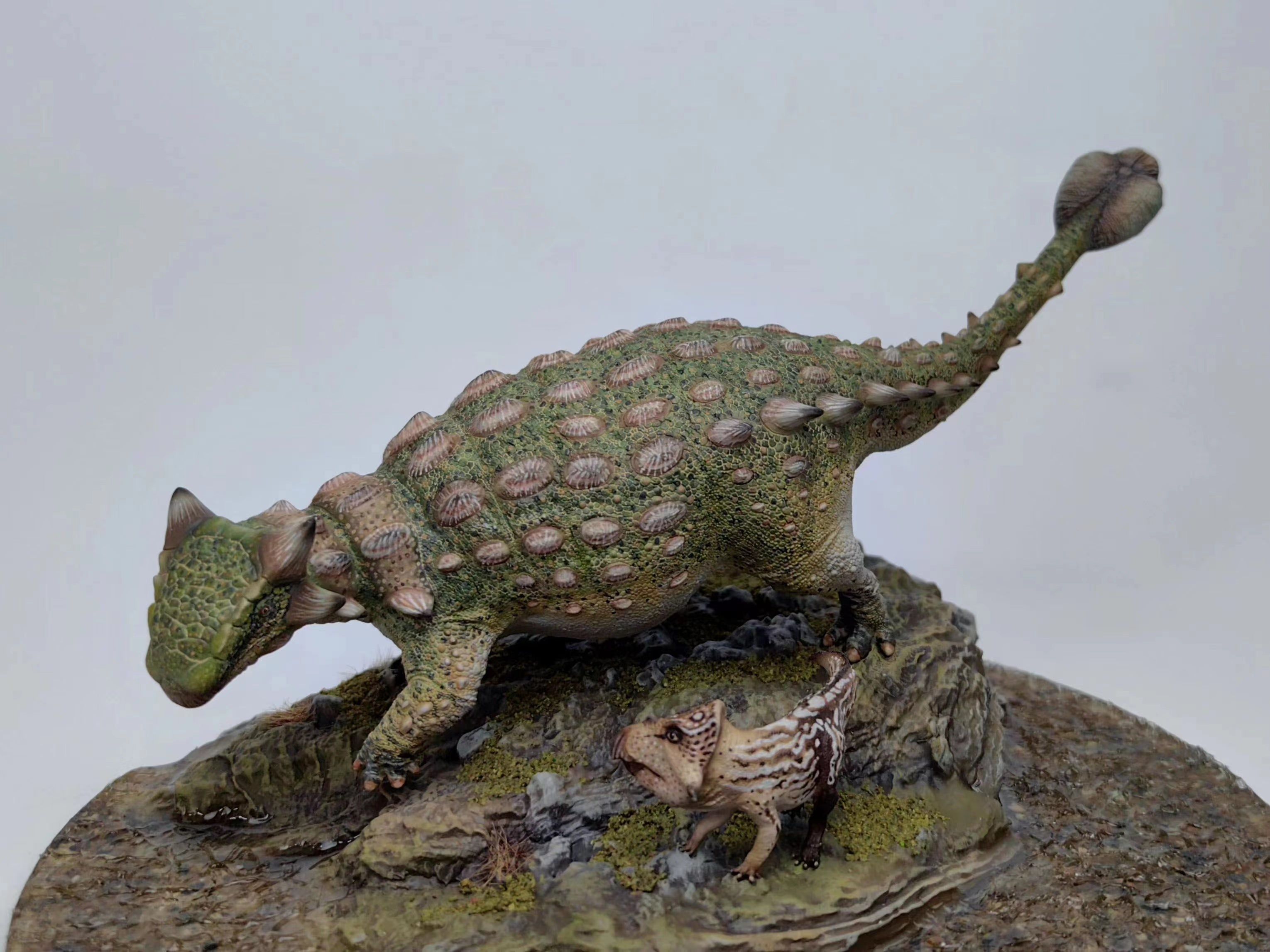 XINYAN Studio Ankylosaurus magniventris Leptoceratops Scene Model