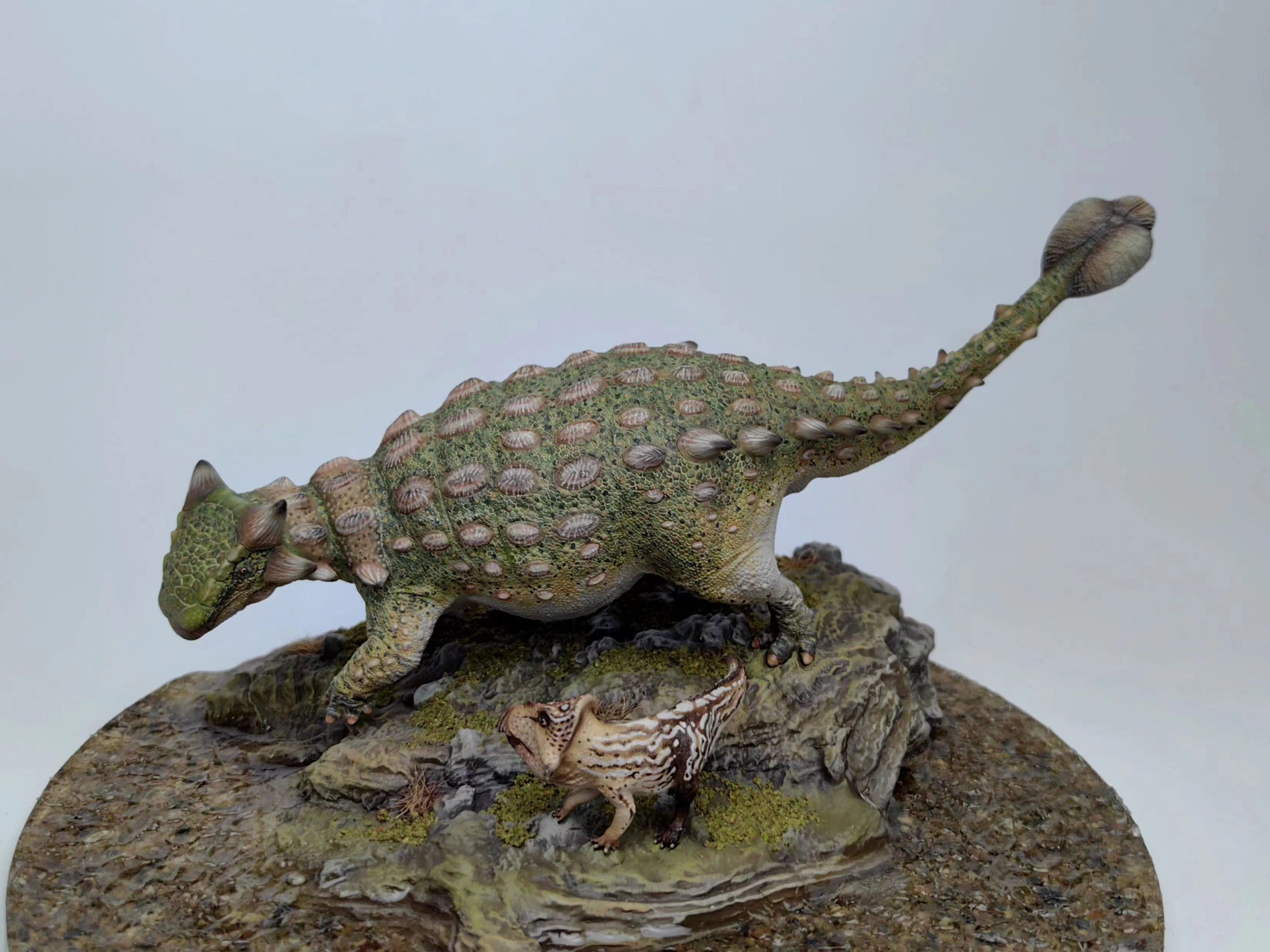 XINYAN Studio Ankylosaurus magniventris Leptoceratops Scene Model