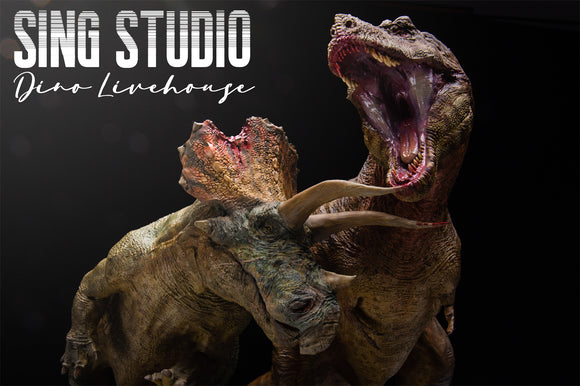 Sing Studio 1:18 Scale Tyrannosaurus Rex Manson VS Triceratops Marilyn Model Kit