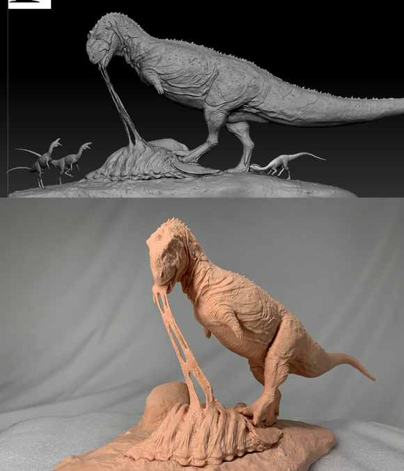Yuppie Chen 1:20 Scale Majungasaurus Masiakasaurus Statue Unpainted Kit