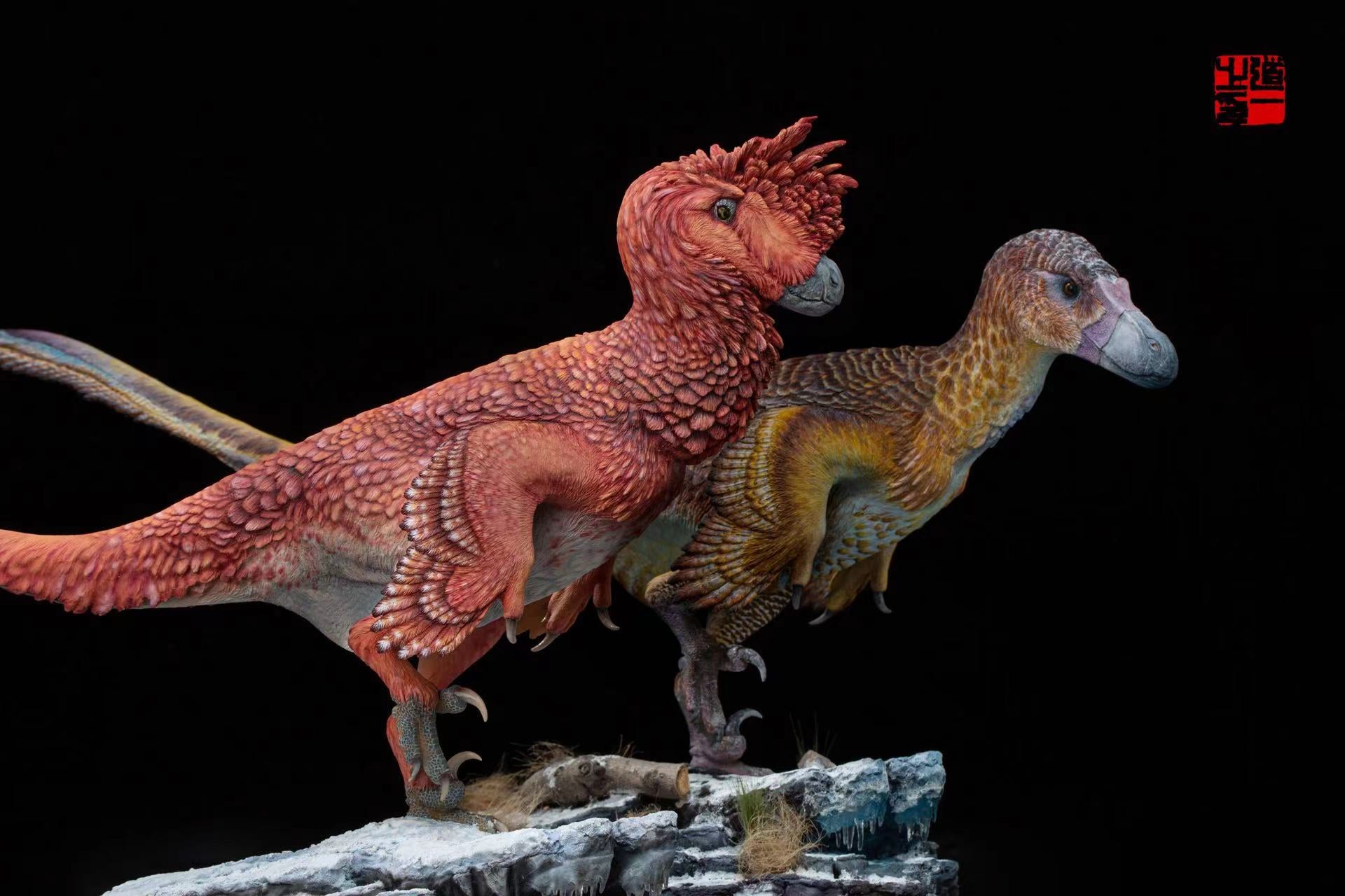 Cen DaoYi Studio 1:3 Scale Linheraptor exquisitus Ethnic Group Scene Statue Model Kit