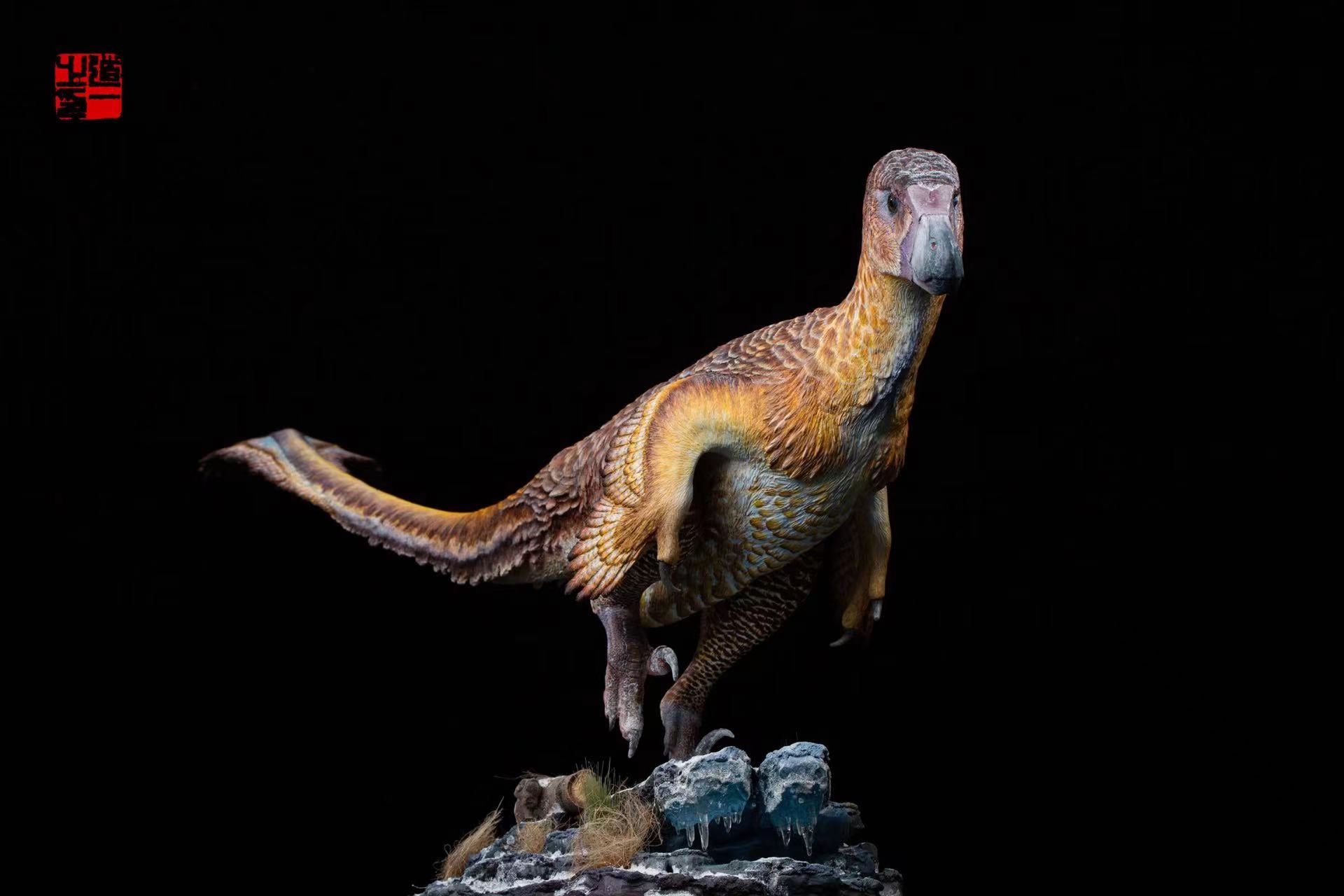 Cen DaoYi Studio 1:3 Scale Linheraptor exquisitus Ethnic Group Scene Statue Model Kit