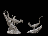 LINGHU ART STUDIO 1/35 Scale Dilophosaurus Scene Model Kit