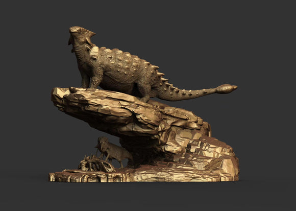 XINYAN Studio 1/18 Scale Ankylosaurus Leptoceratops Scene Model