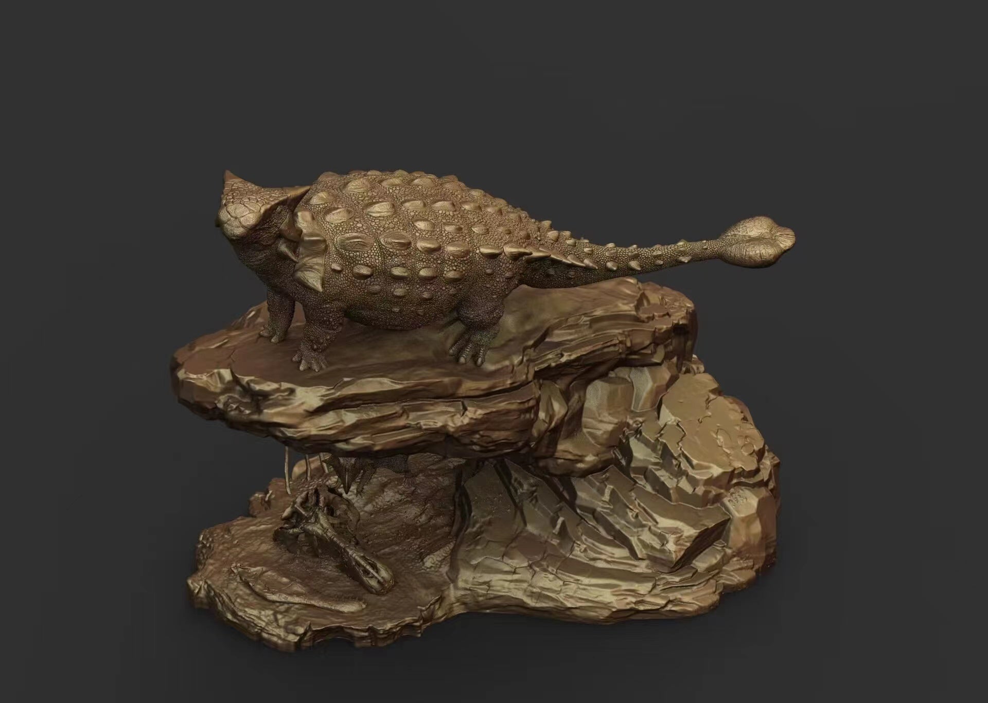 XINYAN Studio 1/18 Scale Ankylosaurus Leptoceratops Scene Model