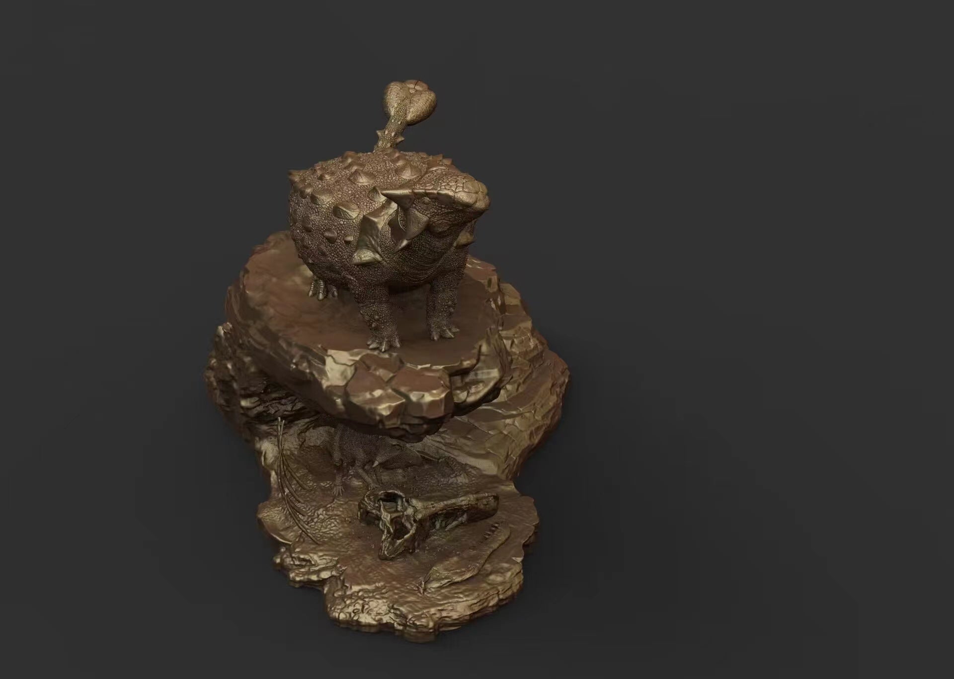 XINYAN Studio 1/18 Scale Ankylosaurus Leptoceratops Scene Model