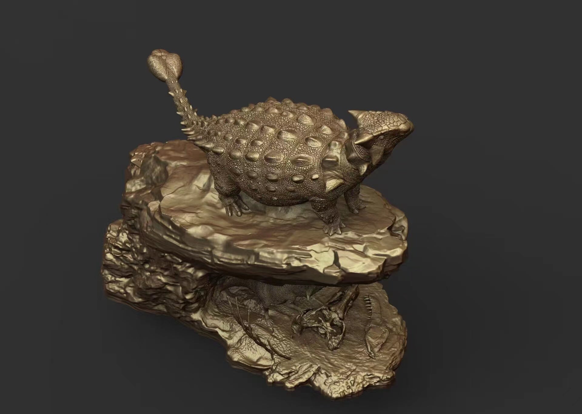 XINYAN Studio 1/18 Scale Ankylosaurus Leptoceratops Scene Model