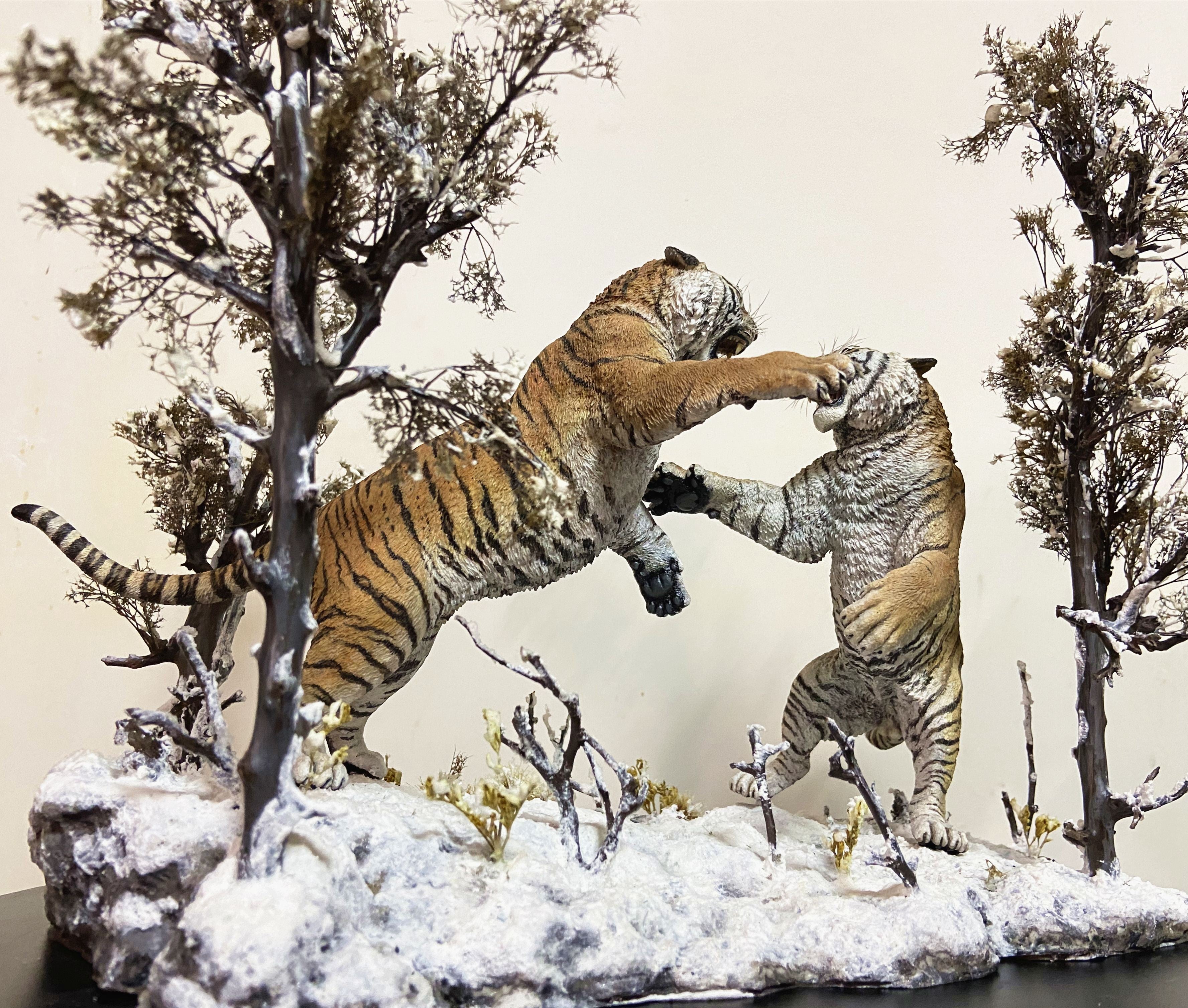 The Battle of Siberia Siberian Tiger Scene Model