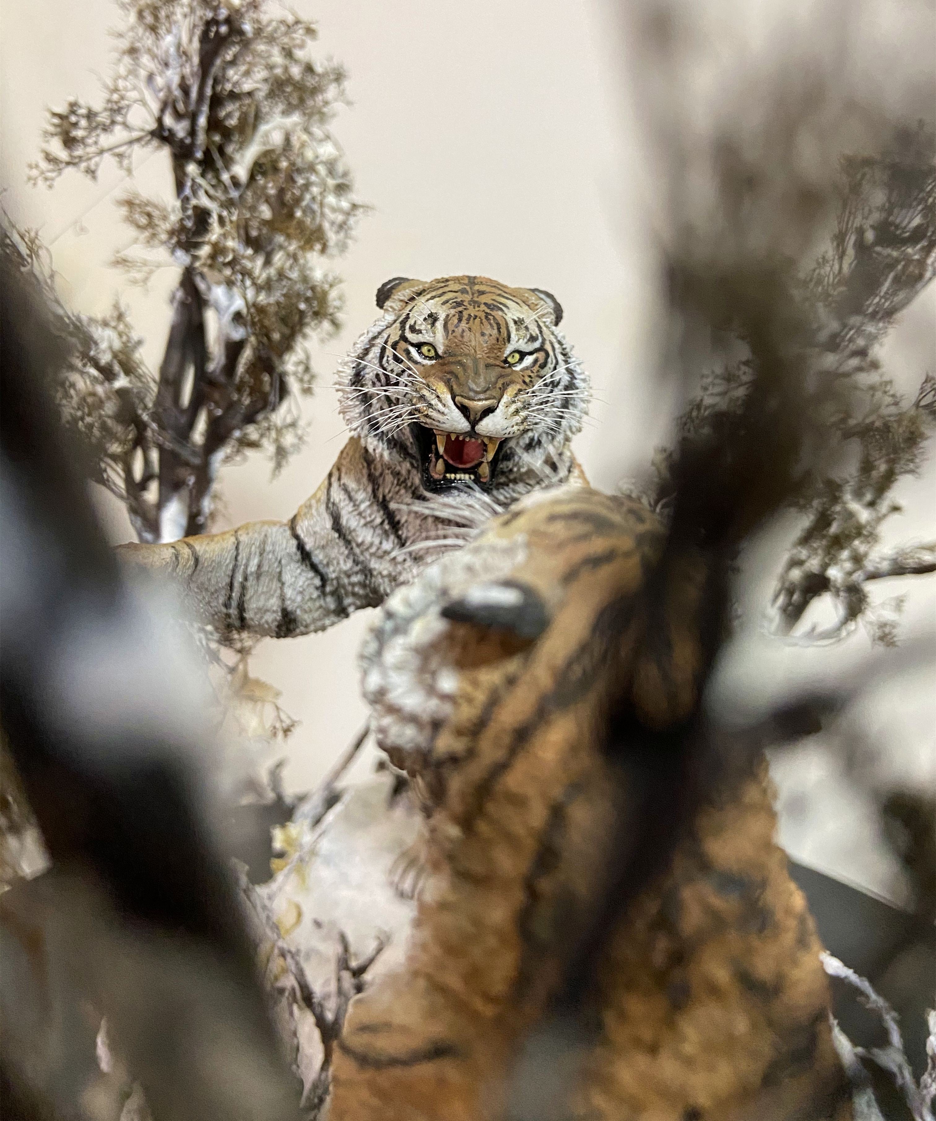 The Battle of Siberia Siberian Tiger Scene Model