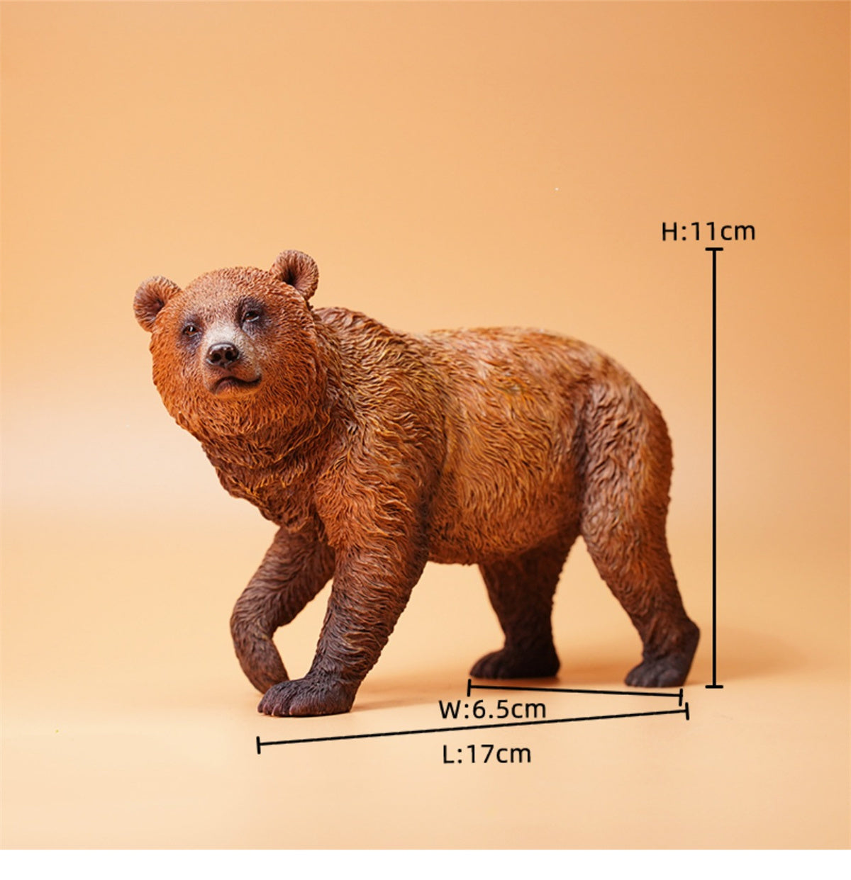 JXK 1/6 Little Brown Bear Model